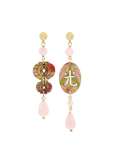 Mini Pink Lantern Earrings - Lebole Maison